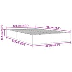 vidaXL Cadre de lit ottoman sans matelas gris foncé 120x190 cm velours