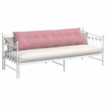 vidaXL Coussin de Dos Rose 200 x 50 cm Tissu en velours côtelé