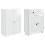 vidaXL Ensemble de Meubles 2 Pièces 66 x 34 5 x 90 cm Bois d'ingénierie