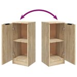 vidaXL Buffets 2 Pièces Chêne Sonoma 30x30x70 cm Bois d'ingénierie