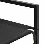 vidaXL Mobilier de jardin avec coussin Noir 180 x 72.5 x 71 cm Acier