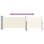 vidaXL Auvent latéral rétractable de patio 80x300 cm Crème
