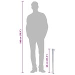 vidaXL Colonne à eau de jardin 60 cm acier inoxydable rond