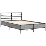vidaXL Cadre de lit sans matelas sonoma gris 140x200 cm
