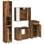 vidaXL Ensemble de mobilier de salle de bain 4 Pièces Bois ancien
