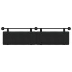 vidaXL Tête de lit suspendue Noir Tissu
