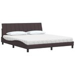 vidaXL Lit avec matelas marron foncé 180x200 cm tissu