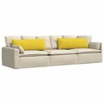 vidaXL Coussins de canapé 2 Pièces Jaune clair 120 x 40 cm tissu