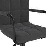 vidaXL Chaises pivotantes à manger lot de 4 noir velours