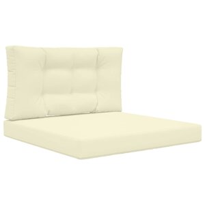 vidaXL Coussin de canapé d'extérieur 2 Pièces Crème Polyester