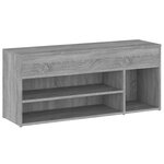 vidaXL Banc à chaussures Sonoma gris 105x30x45 cm Bois d'ingénierie
