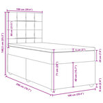 vidaXL Sommier à lattes de lit avec matelas Crème 100x200 cm Tissu