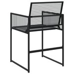 vidaXL Chaises de jardin lot de 4 noir résine tressée