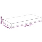 vidaXL Étagère murale flottante 4 Pièces Blanc brillant 50x23x3 8 cm MDF