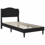vidaXL Cadre de lit avec tête de lit Noir 90 x 190 cm Simili cuir