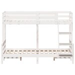 vidaXL Lit superposé 90x200/120x200 cm blanc bois de pin massif