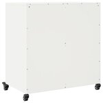 vidaXL Buffet blanc 68 5x39x72 cm acier laminé à froid