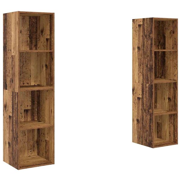 vidaXL Meuble TV 2 Pièces Marron 37 x 37 x 142.5 cm Bois d'ingénierie