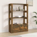 vidaXL Buffet Chêne fumé 80x30x119 5 cm Bois d'ingénierie