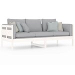 vidaXL Lit de jour blanc bois de pin massif 80x200 cm