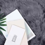 vidaXL Tapis en Peau de Mouton Synthétique Anthracite 60 x 110 cm