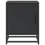 vidaXL Tables de chevet 2 Pièces noir 40x31x50 cm bois d'ingénierie métal