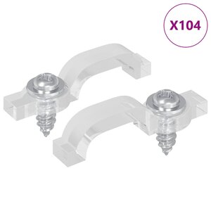 vidaXL Clips de bande LED 2 Pièces Transparent 23 8 x 7 3 x 4 3 mm