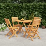 vidaXL Ensemble à manger de jardin 5 Pièces Bois de teck massif