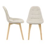 Lot de 6 chaises de salle à manger 86 x 53 x 47 cm beige 03_0006785