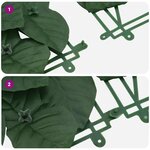 vidaXL Écran de balcon avec feuilles vert foncé 400x100 cm