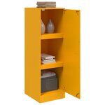 vidaXL Buffet jaune moutarde 34 5x39x107 cm acier