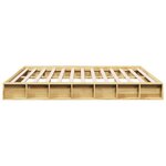 vidaXL Cadre de lit sans matelas 200 x 200 cm en bois massif de chêne