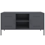 vidaXL Meuble TV anthracite 100 5x39x50 5 cm acier