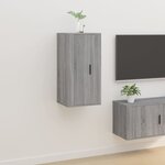 vidaXL Meuble TV mural Sonoma gris 40x34 5x80 cm