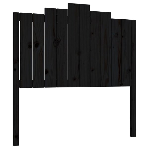 vidaXL Tête de lit Noir 106x4x110 cm Bois massif de pin
