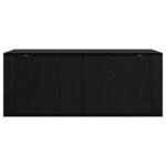 vidaXL Meuble TV mural Chêne noir 100 x 34 5 x 40 cm Bois d'ingénierie