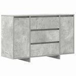 vidaXL Buffet Gris béton 120 x 41 x 75 cm Bois d'ingénierie