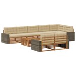 vidaXL Ensemble de canapés d'extérieur 9 pc