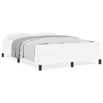 vidaXL Lit avec matelas Blanc pur 160 x 200 cm Faux cuir