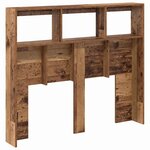 vidaXL Cabinet de Tête de Lit avec LED Bois ancien 120 x 17 x 102 cm