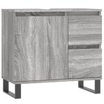 vidaXL Ensemble de meubles de salle de bain 3 Pièces Sonoma gris