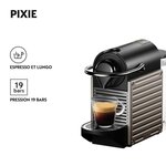 KRUPS YY4799FD Pixie Machine Expresso Nespresso, Machine a café 2 tailles de tasses, Capsule café, Espresso, Style Barista, Titane