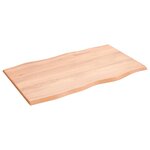 vidaXL Dessus de table bois chêne massif traité bordure assortie