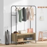 vidaXL Porte-vêtements Marron 100 x 44 x 160 cm Bois d'ingénierie