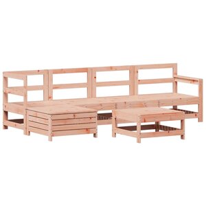 vidaXL Salon de jardin 6 Pièces bois massif sapin de douglas