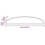 vidaXL Tapis d'escalier auto-adhésifs 15 Pièces Anthracite 65 x 21 x 4 cm