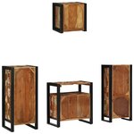 vidaXL Ensemble de mobilier de salle de bain 4 Pièces Bois Recyclé Solide