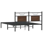 vidaXL Cadre de lit sans matelas chêne marron 140x190 cm