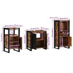 vidaXL Ensemble de mobilier de salle de bain avec étagère 3 Pièces