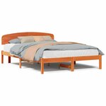 vidaXL Cadre de lit Marron 150 x 200 cm Bois de pin massif